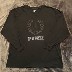 PINK Victoria's Secret Women’s Black Long Sleeve Shirt Size L